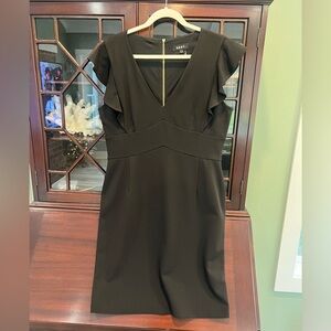 DKNY Black Dress with Ruffle Detail